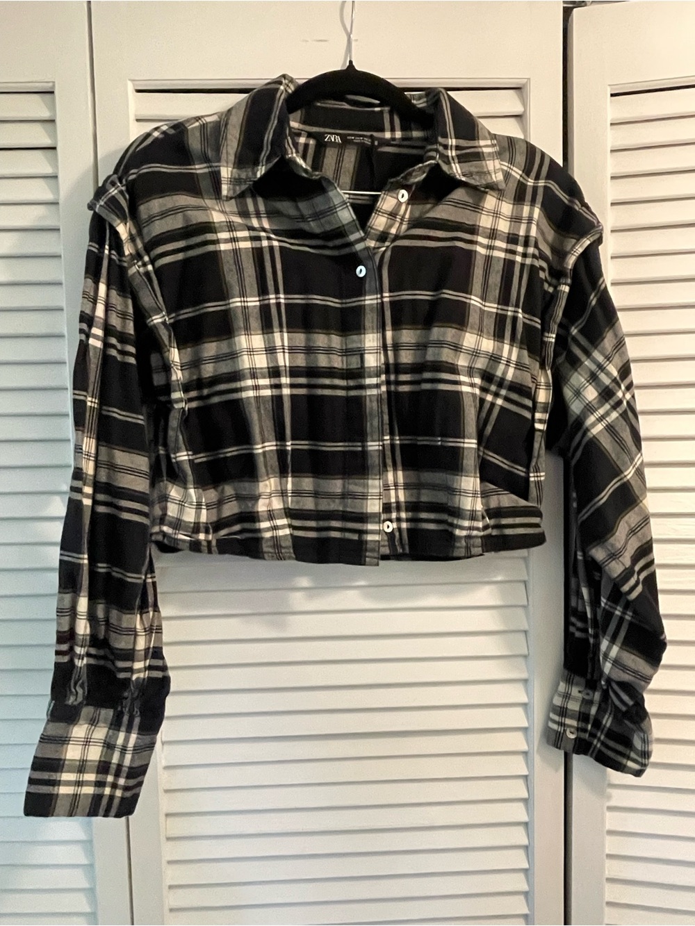 Zara plaid cropped jacket
